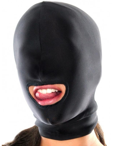 Spandex Open Mouth Hood Nero
